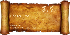 Barta Iza névjegykártya