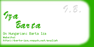iza barta business card